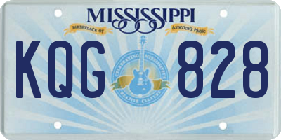 MS license plate KQG828