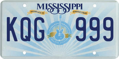 MS license plate KQG999