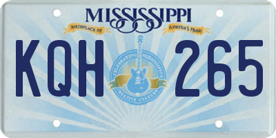 MS license plate KQH265