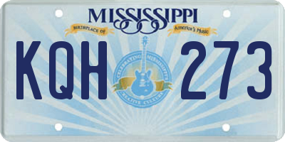 MS license plate KQH273
