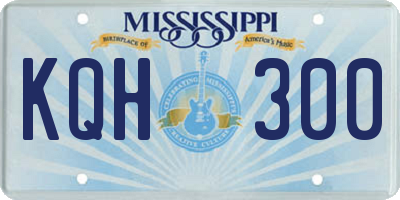 MS license plate KQH300