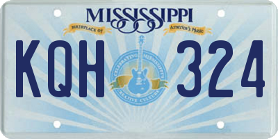 MS license plate KQH324