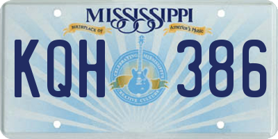 MS license plate KQH386