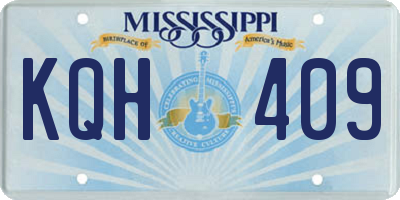 MS license plate KQH409