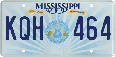 MS license plate KQH464