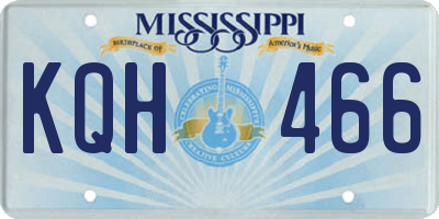 MS license plate KQH466