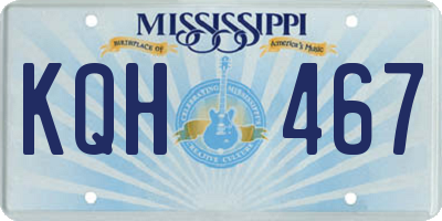 MS license plate KQH467