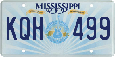 MS license plate KQH499