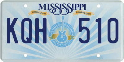MS license plate KQH510