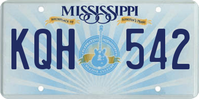 MS license plate KQH542