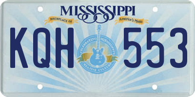 MS license plate KQH553