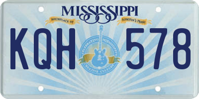 MS license plate KQH578