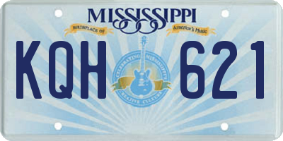 MS license plate KQH621