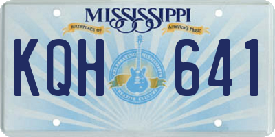 MS license plate KQH641