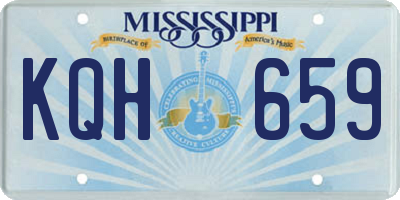 MS license plate KQH659