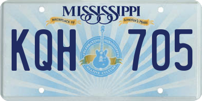 MS license plate KQH705