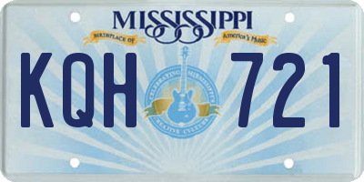 MS license plate KQH721