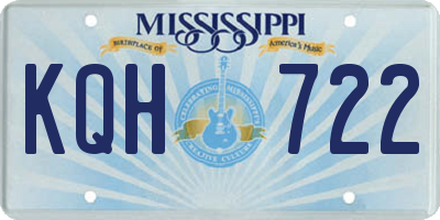 MS license plate KQH722