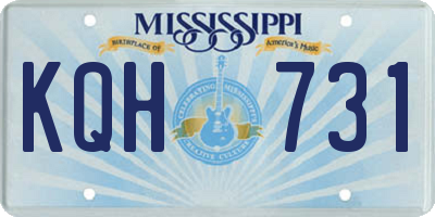 MS license plate KQH731