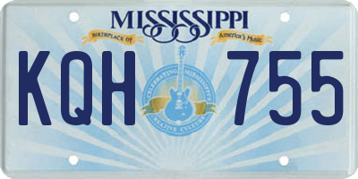 MS license plate KQH755