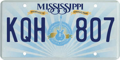 MS license plate KQH807