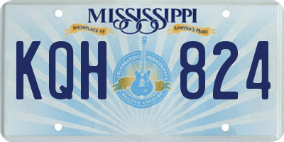 MS license plate KQH824