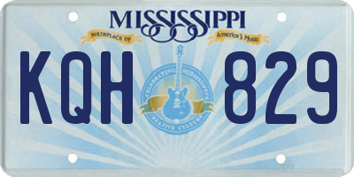 MS license plate KQH829