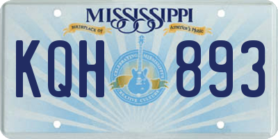 MS license plate KQH893