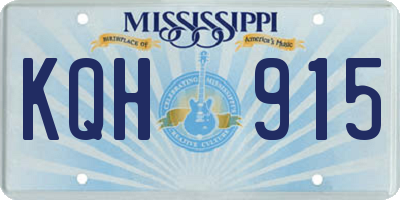 MS license plate KQH915
