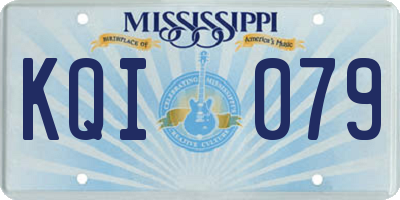 MS license plate KQI079