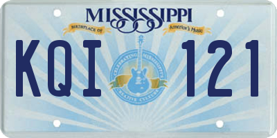 MS license plate KQI121