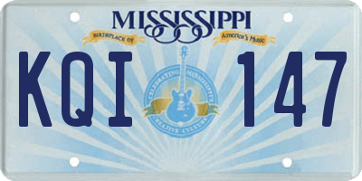 MS license plate KQI147