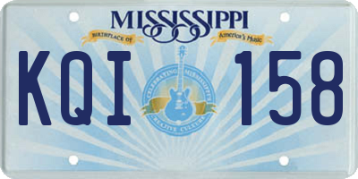 MS license plate KQI158