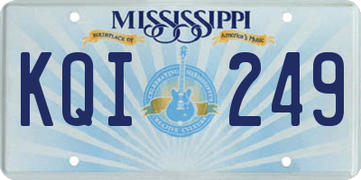 MS license plate KQI249