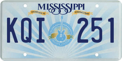 MS license plate KQI251