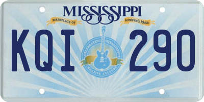 MS license plate KQI290