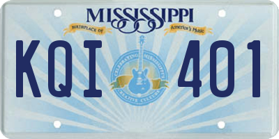 MS license plate KQI401