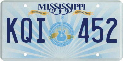 MS license plate KQI452