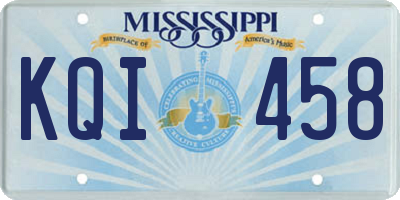 MS license plate KQI458