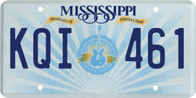 MS license plate KQI461