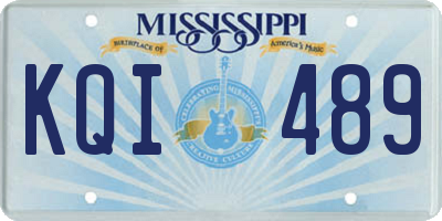 MS license plate KQI489