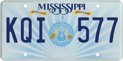 MS license plate KQI577