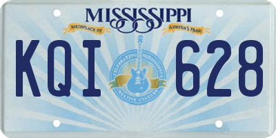 MS license plate KQI628