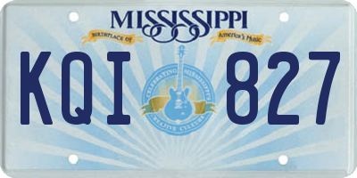MS license plate KQI827