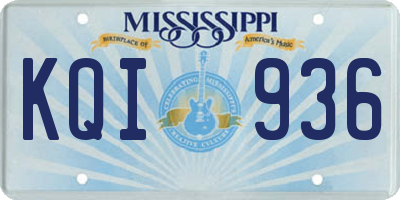 MS license plate KQI936