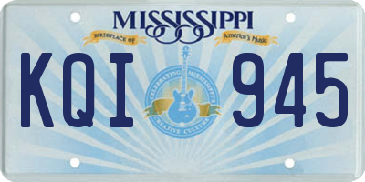 MS license plate KQI945