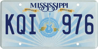 MS license plate KQI976