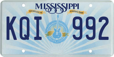 MS license plate KQI992