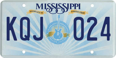 MS license plate KQJ024