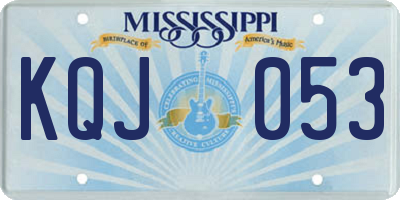 MS license plate KQJ053